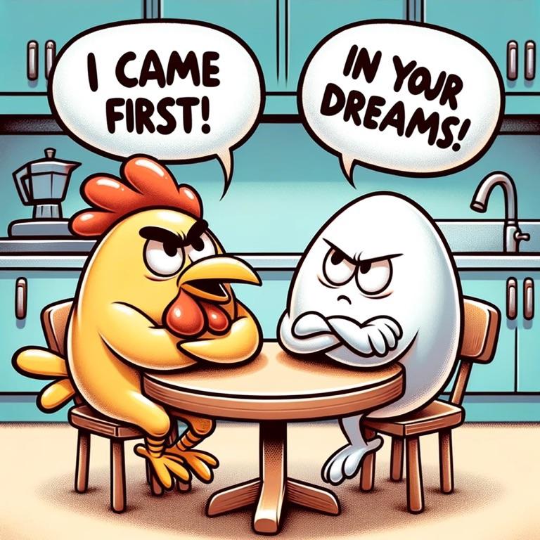 Chicken and egg theory; what came first